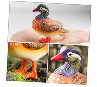 FIXOSHEE 2pcs Simulation Bird Models Small Artificial Sparrow and Duck Figurines Realistic Wildlife Decorations for Garden Miniature Fairy Scene Table Decor