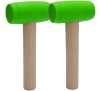 FIXOSHEE 2Pcs Simulation Wood Hammer Lightweight Educational Pretend Play Tools for Boys Birthday Christmas