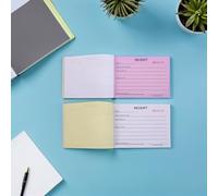 FIXOSHEE 2Pcs Small Business Invoice Book Receipt Books - Numbered Carbonless Duplicate Receipt Pads 5.74" X 4.13" - Customer Order Work Order Booklets for Payment Records