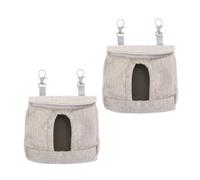 FIXOSHEE 2pcs Small Pet Hay Feeder Bags for Guinea Pig Chinchilla Hamster Rabbit Hay Storage Pouch Hanging Feeder