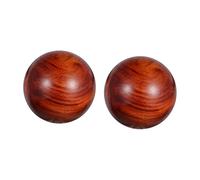 FIXOSHEE 2pcs Smooth Wooden Hand Exercise Balls for Joint Improvement and Circulation Boost Acupressure Hand Massager Balls for Stress Relief and Memory Enhancement Portable Desktop