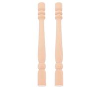 FIXOSHEE 2Pcs Solid Wood Decorative Pillars Unfinished Roman Column Style Wooden Balusters for Home Decor Wine Cabinet Furniture Crafts