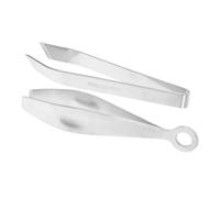 FIXOSHEE 2pcs Stainless Steel Chicken Hair Remover Tweezers Fish Bone Tongs Kitchen Manual Puller Ergonomic Cooking Utensils for Precise Bone Removal