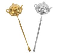 FIXOSHEE 2pcs Stainless Steel Loose Tea Strainer with Extra Fine Mesh Reusable Tea Ball Infuser for Home and Office Lightweight and Easy to Clean for Smooth Brewing
