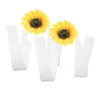 FIXOSHEE 2pcs Sunflower Flower Curtain Tiebacks Decorative Drapery Holdbacks for Bedroom Living Nursery Rustic Countryside Style Rope Window Curtain Holdbacks for Light Control