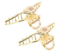 FIXOSHEE 2pcs Sunflower Hair Claw Clips for Women Non-slip Metal Jaw Hair Styling Accessories with Rhinestone Decor for Parties and Daily Wear