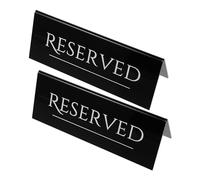 FIXOSHEE 2pcs Thick Acrylic Reserved Table Signs Inverted Triangle Shape Compact Wedding Table Stands Clear Guest Reservation Markers for Restaurant Party Meeting