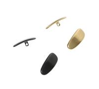 FIXOSHEE 2Pcs Titanium Nose Pads for Glasses Slip Curved Nasal Sticks Metal Nose Pads in Gold and Black Comfortable Fit to Prevent Slipping and Enhance Eyewear Stability