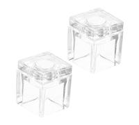 FIXOSHEE 2pcs Transparent Magnetic Door Latch Acrylic Cupboard Catch with No Gap Design for Wardrobes Closets Pet Doors Silent Closure and Discreet Installation