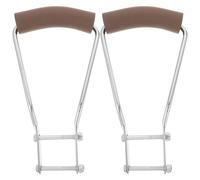 FIXOSHEE 2pcs U-Shaped Metal Mop Pull Handles Replacement with 3cm Hole Spacing for Sponge Mops, Commercial and Home Floor Cleaning Accessories