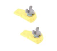 FIXOSHEE 2pcs Unique Mouse Door Stopper Grey Floor Stopper Decorative Door Wedge