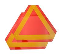 FIXOSHEE 2pcs Vehicle Triangle Reflectors Reflective Aluminum Warning Signs for Slow Moving Cars Utility Trailers Driveway Safety Visibility Enhancement Road Safety Equipment