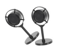 FIXOSHEE 2pcs Vintage Style Microphone Prop Black for Music Party Decorations, Karaoke and Photo Shoot Background, Simulated Singing Mic for Costume and Bar Display