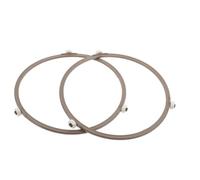 FIXOSHEE 2pcs White Microwave Turntable Rings Plastic Support Racks for Oven Plate Rotation Even Heating Replacement Parts