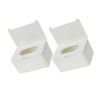 FIXOSHEE 2pcs Wipes Holder Refillable Wipe Case Compact Storage Box for Home Travel Desktop Organization