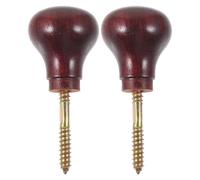 FIXOSHEE 2PCS Wooden Cane Handle Replacement Ergonomic Nonslip Grip African Bloodwood Walking Stick Handle for Seniors Walking Aid Accessories