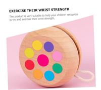 FIXOSHEE 2pcs Wooden Yo-yo Balls Plaything Fun Finger Flexibility for Boys and Cartoon Animal Design S Wrist Strength Trainer for Hand-eye Coordination Development