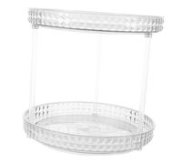 FIXOSHEE 2tier Rotary Desktop Cosmetic Tray for Perfume Storage Rotation Makeup Organiser for Vanity Organiser