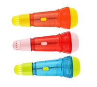 FIXOSHEE 3 Pcs Play Microphone Fake Microphones for Pretend Play Cosplay Props Party Favors and Dance Performance Music