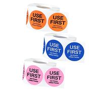 FIXOSHEE 3 Rolls Use First Inventory Control Labels Food Storage Stickers for Restaurant Kitchen Packaging and Shipping Box Organization