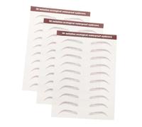 FIXOSHEE 3 Sheets Realistic Eyebrow Tattoo Stickers Self-adhesive Simulated Hair-like Brow Tint for Women Portable Natural-looking Eyebrow Sticker for Sparse Missing Brows