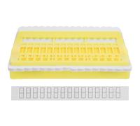 FIXOSHEE 30-Hole Mini Cross Stitch Thread Organizer Card, Plastic Embroidery Floss Holder, Thread Project Card for Home Sewing and Craft Use, Jelly Yellow