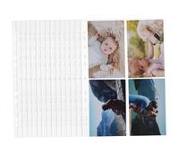 FIXOSHEE 30 Pcs Double Sided Card Collector Sheets with Four Layout Clear Binder Sleeves for Trading Cards Baseball Football Business Postcards Easy Insert Photo Pages for Organized Display
