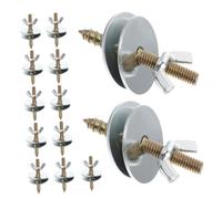 FIXOSHEE 30 Set Pet Cage Screw Kit with Double-ended Bolts and Washers Secure Bird Perch and Small Animal Playground Fixing Nuts for Hamsters Chinchillas Parrots and Birdhouses