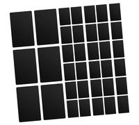 FIXOSHEE 300PCS Black Metal Business Cards Blank Engraving Name Plates for DIY Office Clients Professional Presentation