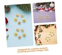 FIXOSHEE 300PCS DIY Christmas Ornament Caps Replacement Bauble Tops for Porcelain Ceramic Glass Xmas Tree Hangers Quick Repair Decor Accessories