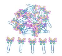 FIXOSHEE 30pcs Butterfly Paperclip Bookmarks Creative Metal Wire Clips with Secure Grip Multi-Function Document Organizers and Lovely Page Markers for School Office Reading Journals