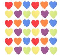 FIXOSHEE 30pcs Heart-shaped Carpet Spot Markers for Colorful Nylon Classroom Seating Markers for Preschool Educational Activities Soft Floor Dots for Group Learning and Early Color