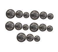 FIXOSHEE 30Pcs Metal Coat Buttons High Foot Zinc Alloy Stylish Shank Buttons for Women Suits Jackets DIY Clothing Replacement