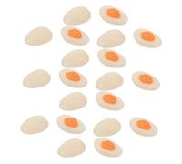 FIXOSHEE 30PCS Miniature Boiled Eggs Realistic Simulation Food for Dollhouse Kitchen Decor Portable Half Egg Models for Pretend Play and Skill Development