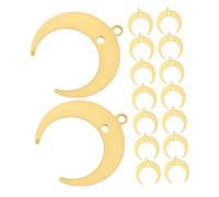 FIXOSHEE 30pcs Moon Pendant Charm Diy Moon Dangle Charms Hole Crescent Shaped Pendant Jewelry Findings for Keychains Necklaces Bracelets Earrings