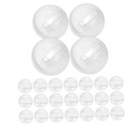 FIXOSHEE 30pcs Pet Rattle Inserts Clear Plastic Bells for DIY Doll Repair Safe Sound Stimulation Rings for Auditory Development and Creative Play