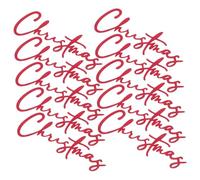 FIXOSHEE 30pcs Red Christmas Cake Toppers Side Decorations Merry Christmas Script Word Winter Cupcake Banner Holiday Baking Supplies Party Cake Decor