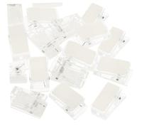 FIXOSHEE 30Pcs Self-Adhesive Mini Clear Wall Clips for Hanging Id Cards Badges and Posters Reusable Spring Tapestry Clips for Photo Display Tile Wood Glass Metal Surfaces