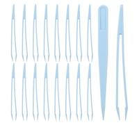 FIXOSHEE 30pcs Sized Plastic Tweezers for Beads Lightweight Straight Tip Craft Forceps for Jewelry Making Fine Motor Skill Development School Classroom and Nature Exploration Activities