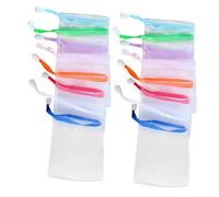 FIXOSHEE 30Pcs Soap Pouch Exfoliating Net for Handmade and Facial Soap Soft Foaming Holder for Body Cleansing Comfortable Texture for Shower and Skin Sebum Removal Random Color