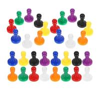 FIXOSHEE 32Pcs Plastic Chess Pieces Set, Colorful Small Pawns for Board Games, Educational Game Accessories in 8 Colors for Party and Family Play