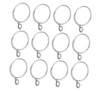 FIXOSHEE 36pcs Stainless Steel Curtain Rod Rings for Bathroom and Bedroom Curtains Roman Style Hanging Circles with Inner and Drapery Accessories