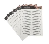 FIXOSHEE 3d Waterproof Artificial Eyebrow Stickers, 6 Sheets (12 Pieces) Hair-like Eyebrow Transfer Stickers for Natural Makeup and Grooming in Women and Girls