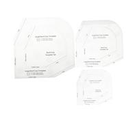 FIXOSHEE 3pcs Acrylic Patchwork Rulers Bowl Cozy Template with Sewing Rulers for Durable Bowl Mats DIY Thermal Insulation Crafting Supplies