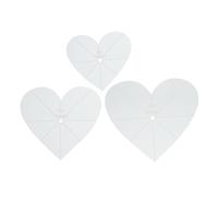 FIXOSHEE 3pcs Acrylic Patchwork Sewing Rulers Heart Shape Quilting Ruler Set for Fabric Stitching Crafts