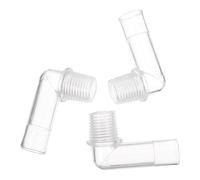FIXOSHEE 3pcs Aquarium Pipe Connectors Elbow Fittings Material Quick Connect Adapter for Fish Tank Air Hose Tubing Fresh and Salt Water Use
