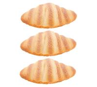 FIXOSHEE 3pcs Artificial Bread Simulation Realistic Faux Bread Props Lightweight for Bakery Display Photography Food Decoration
