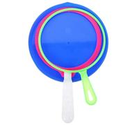 FIXOSHEE 3pcs Blowing Bubble Ring Set with Large Bubble Wands and Tray for Outdoor Play Birthday Parties Family Fun Random Color