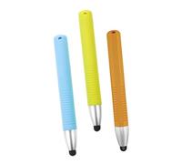 FIXOSHEE 3pcs Capacitive Stylus Pens for Tablets and Smartphones High Precision Touchscreen Pens with Soft Friendly Tips for Learning Drawing Lightweight and Portable in Blue Green Orange