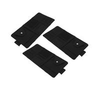 FIXOSHEE 3pcs Car Sun Visor Organizer Pouch Multi-functional PU Leather Interior Storage for Cards License Registration Pen Keys Black Vehicle Document Sunglasses Holder